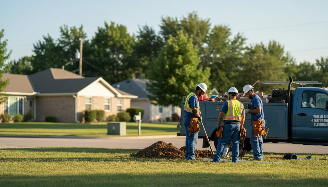 Residential water line and bathroom plumbing service in Plattenville, LA